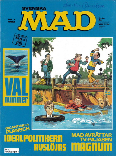 SVENSKA MAD 1982: 7 ritad framsida