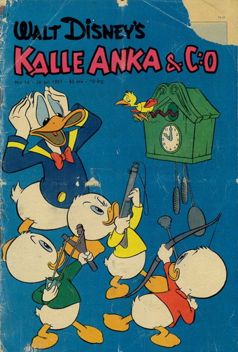 KALLE ANKA & CO 1957:16 RIVEN FRAMSIDA