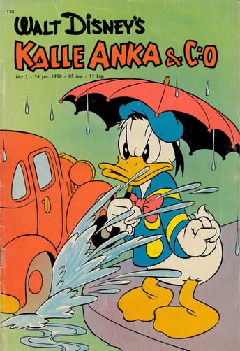 KALLE ANKA & CO 1958: 2 sliten baksida