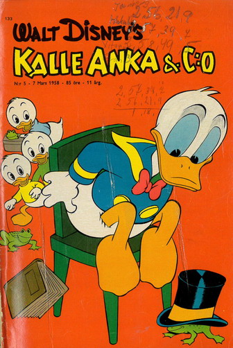 KALLE ANKA & CO 1958: 5 ritat framsida