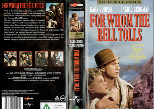 For Whom the bell tolls (vhs) uk