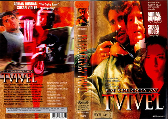 EN SKUGGA AV TVIVEL (vhs-omslag)