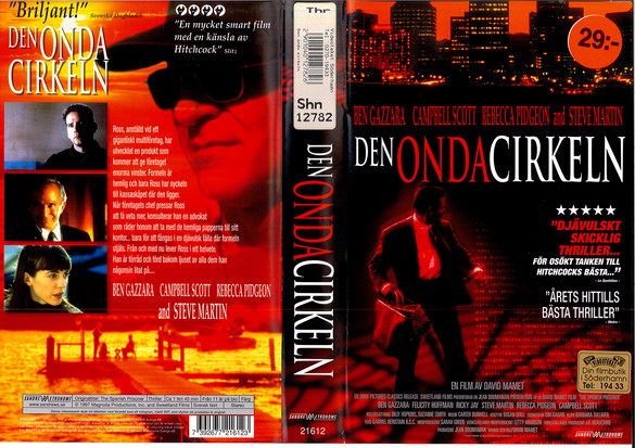 DEN ONDA CIRKELN (vhs-omslag)