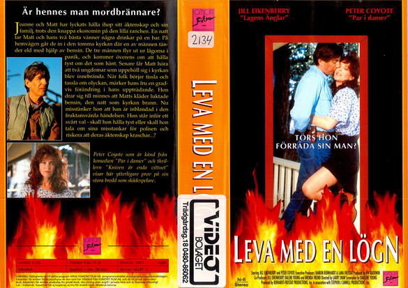 LEVA MED EN LÖGN (Vhs-Omslag)