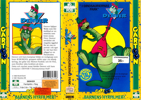 DENVER: I DINOSAURIERNAS PARK (vhs-omslag)