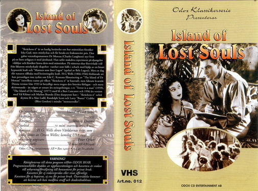 ISLAND OF THE LOST SOULS (VHS)