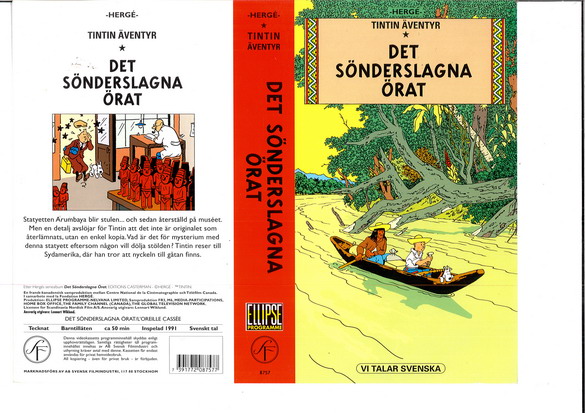 TINTIN: DET SÖNDERSLAGNA ÖRAT (VHS)