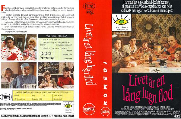 LIVET ÄR EN LÅNG LUGN FLOD (vhs-omslag)