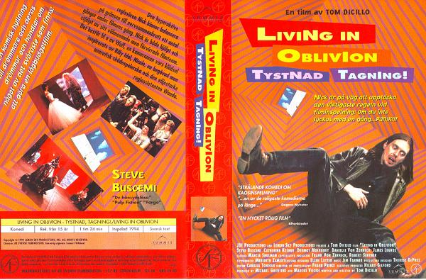 LIVING IN OBLIVION - TYSTNAD, TAGNING (vhs-omslag)