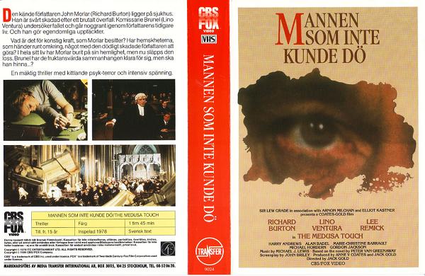 MANNEN SOM INTE KUNDE DÖ (vhs-omslag)