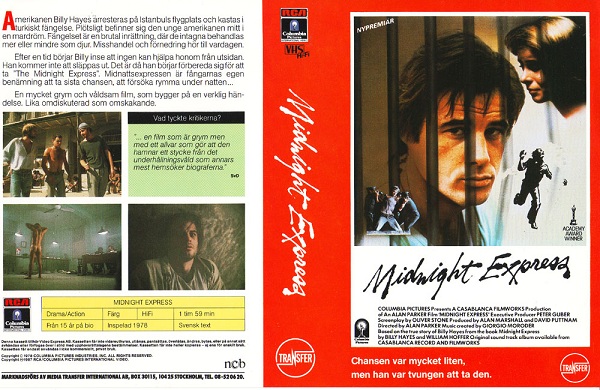 MIDNIGHT EXPRESS (vhs-omslag)