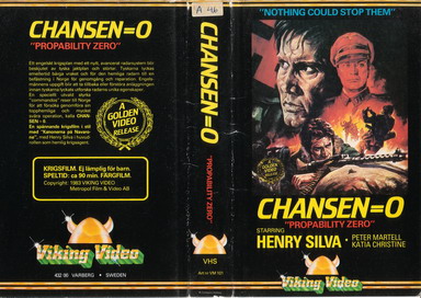 Chansen = 0 (vhs omslag)