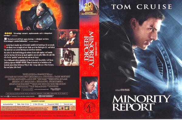 MINORITY REPORT (vhs-omslag)