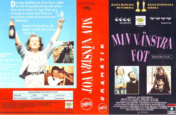 MIN VÄNSTRA FOT (vhs-omslag)