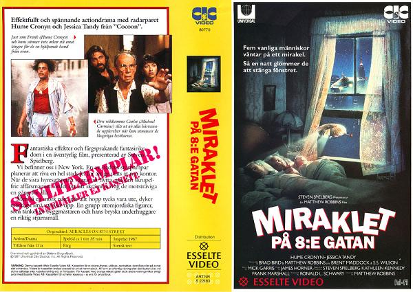 MIRAKLET PÅ 8:e GATAN (Vhs-Omslag)