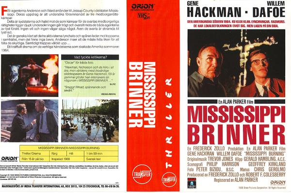 MISSISSIPPI BRINNER (vhs-omslag)