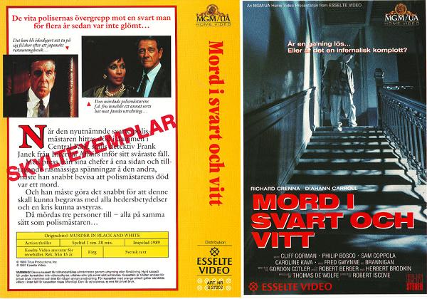 MORD I SVART OCH VITT (Vhs-Omslag)