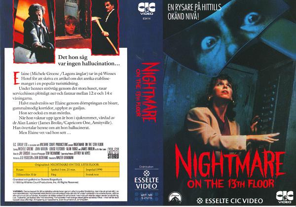 NIGHTMARE ON THE 13TH FLOOR (Vhs-Omslag)