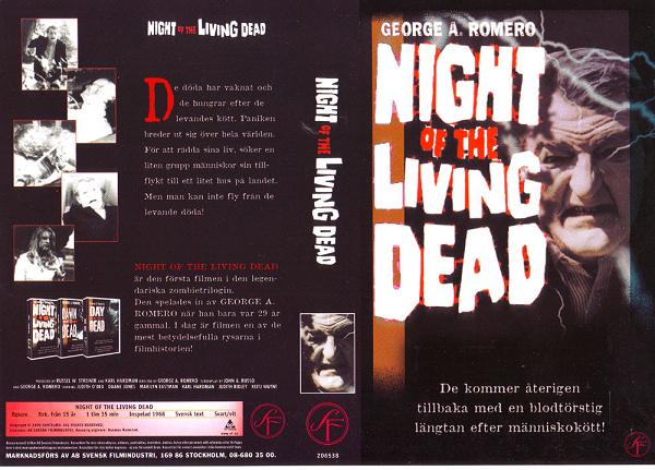 NIGHT OF THE LIVING DEAD (vhs-omslag)