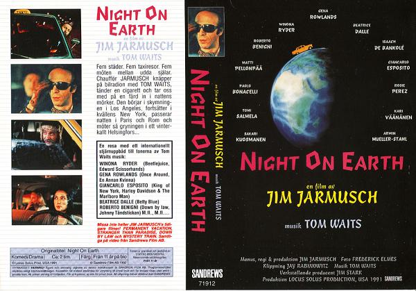 NIGHT ON EARTH (vhs-omslag)