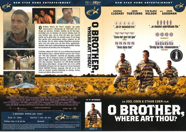 O BROTHER, WHERE ART THOU? (Vhs-Omslag)