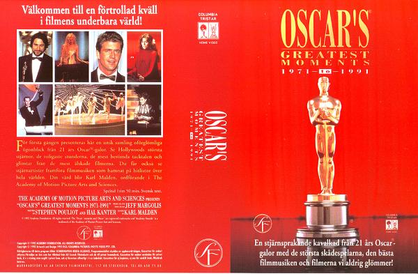 OSCAR'S GREATEST MOMENTS 1971 - 1991 (vhs-omslag)