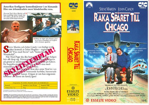 RAKA SPÅRET TILL CHICAGO (Vhs-Omslag)