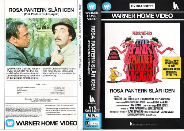 99255 ROSA PANTERN SLÅR IGEN (VHS)