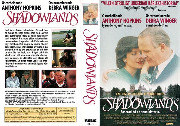 SHADOWLANDS (vhs-omslag)