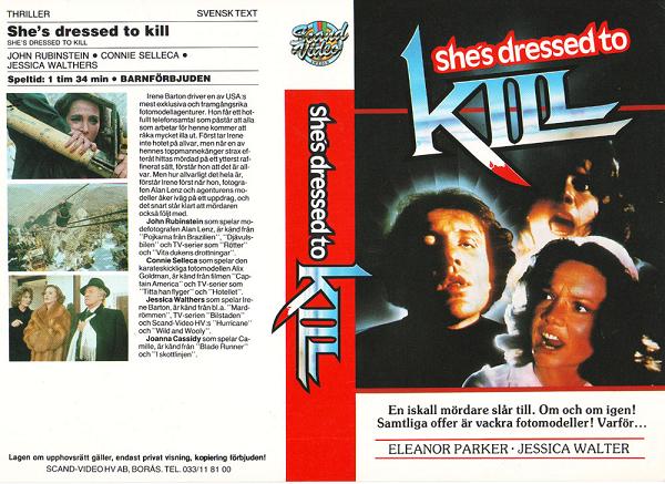 SHE´S DRESSED TO KILL(vhs omslag)