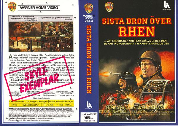 SISTA BRON ÖVER RHEN (vhs-omslag)