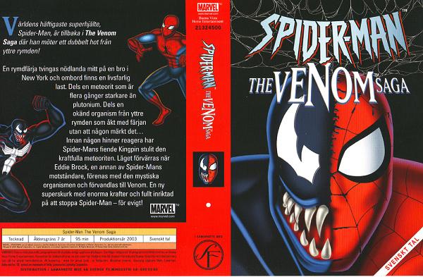 SPIDER-MAN THE VENOM SAGA (vhs-omslag)
