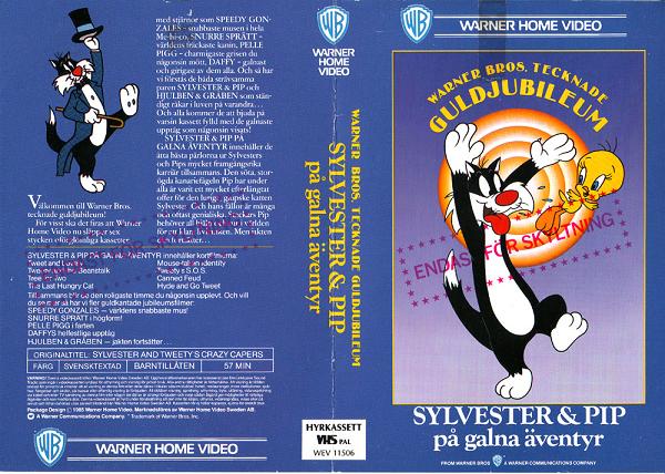SYLVESTER & PIP PÅ GALNA ÄVENTYR (vhs-omslag)
