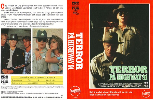 TERROR PÅ HIGHWAY 91 (vhs-omslag)