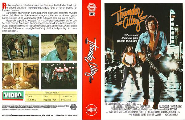 THUNDER ALLEY (vhs-omslag)