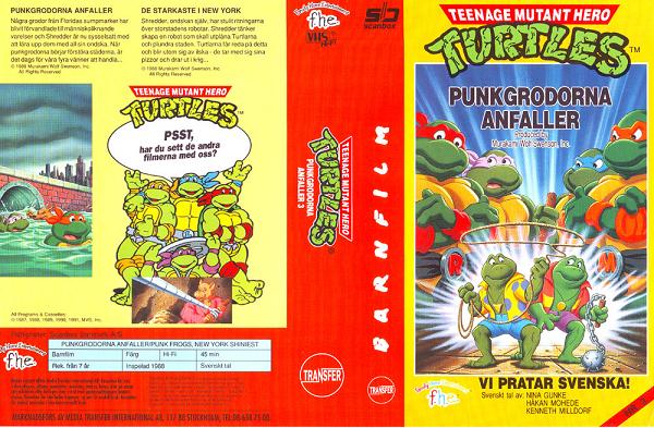 TEENAGE MUTANT HERO TURTLES Nr 3 - PUNKGRODORNA ANFALLER (VHS)