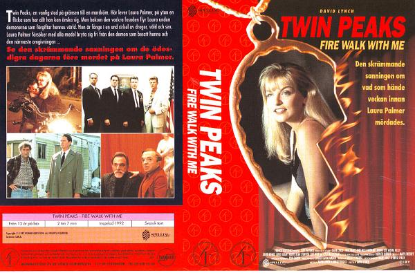TWIN PEAKS - FIRE WALK WITH ME (vhs-omslag)