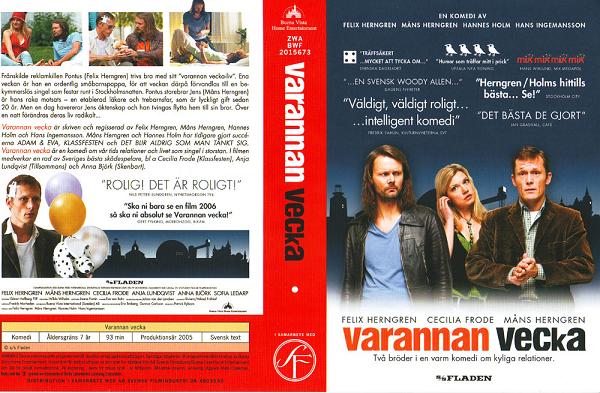VARANNAN VECKA (vhs-omslag)