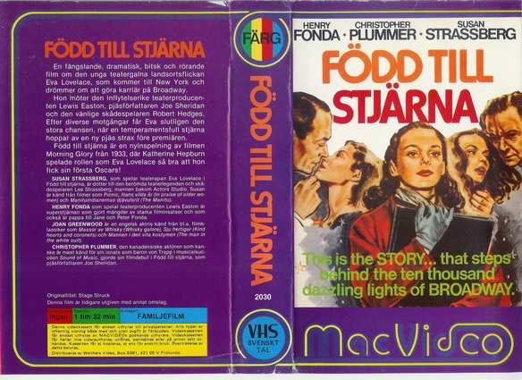 2030 FÖDD TILL STJÄRNA (VHS)
