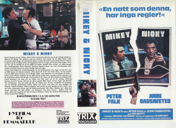MIKEY AND NICKY  (VHS)