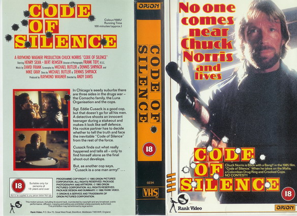 CODE OF SILENCE (VHS) uk