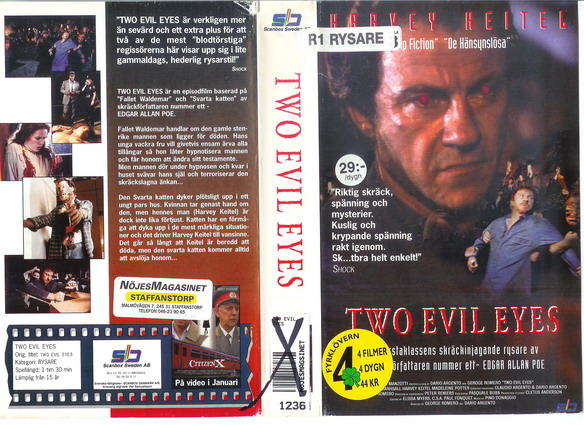 3858 TWO EVIL EYES (VHS)