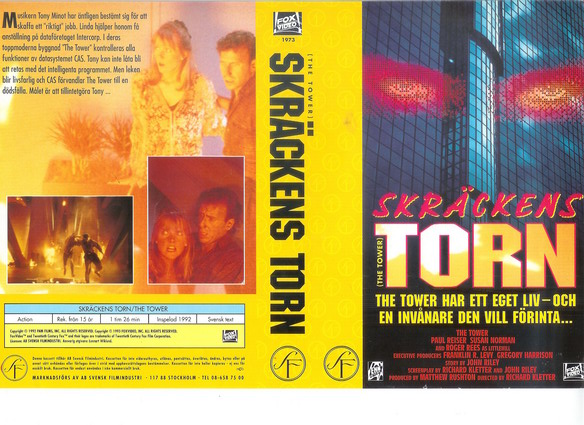 SKRÄCKENS TORN (vhs-omslag)