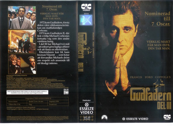 21241 GUDFADERN 3 (VHS)