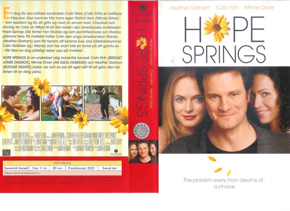 HOPE SPRINGS (VHS)