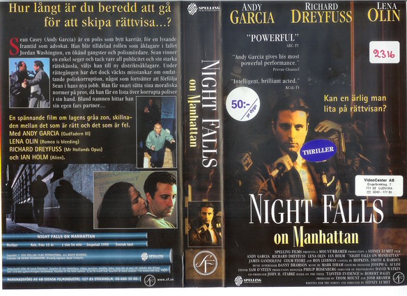 NIGHT FALLS ON MANHATTAN (VHS)