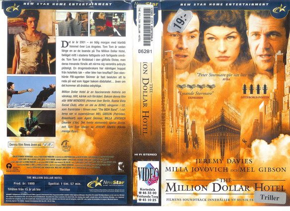 MILLION DOLLAR HOTEL (VHS)