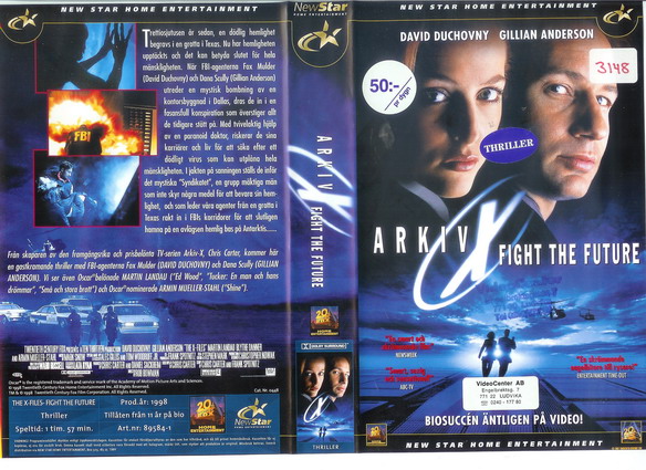 ARKIV X: FIGHT THE FUTURE (Vhs-Omslag)