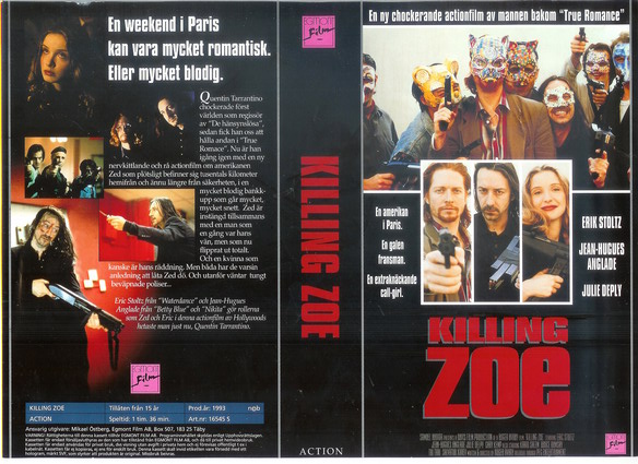 KILLING ZOE (Vhs-Omslag)