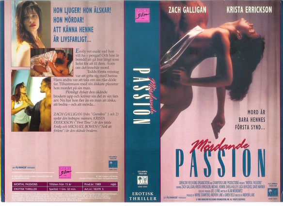 MÖRDANDE PASSION (Vhs-Omslag)